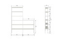 Set Of 3 - Rack Shelves Wood White [fsc]