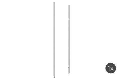 Set Of 2 - Rack Upright Low Outer Metal White