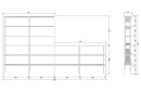 Rack Erweiterung Pfosten Set niedrig Außen Metall Weiß (2er-Set)