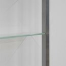 Spinder Wandregal mit 11 Klarglasb&ouml;den Edelstahllook, Cubic